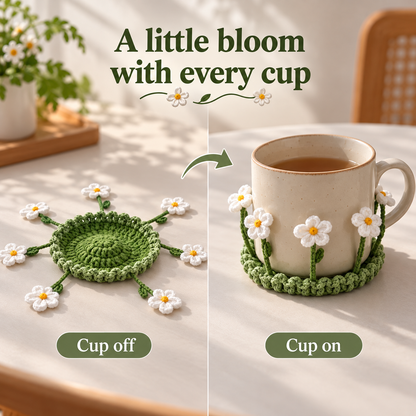 🌸 Blooming Crochet Coaster