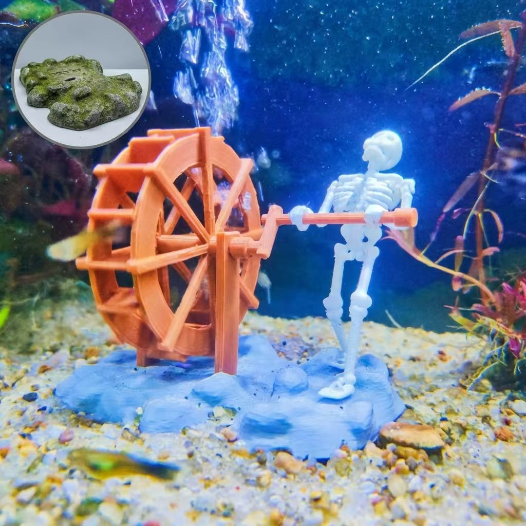 Halloween Dynamic Skeleton Fish Tank Ornament