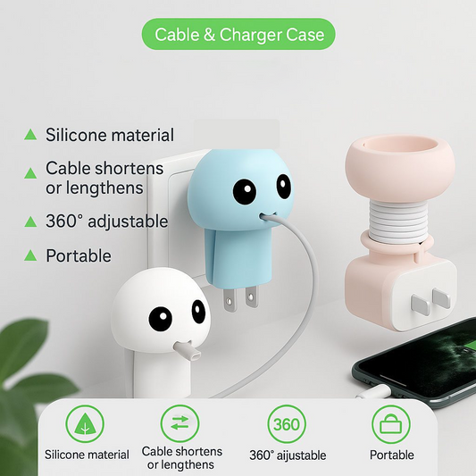 2-Pack Silicone Charging Cable Organizer