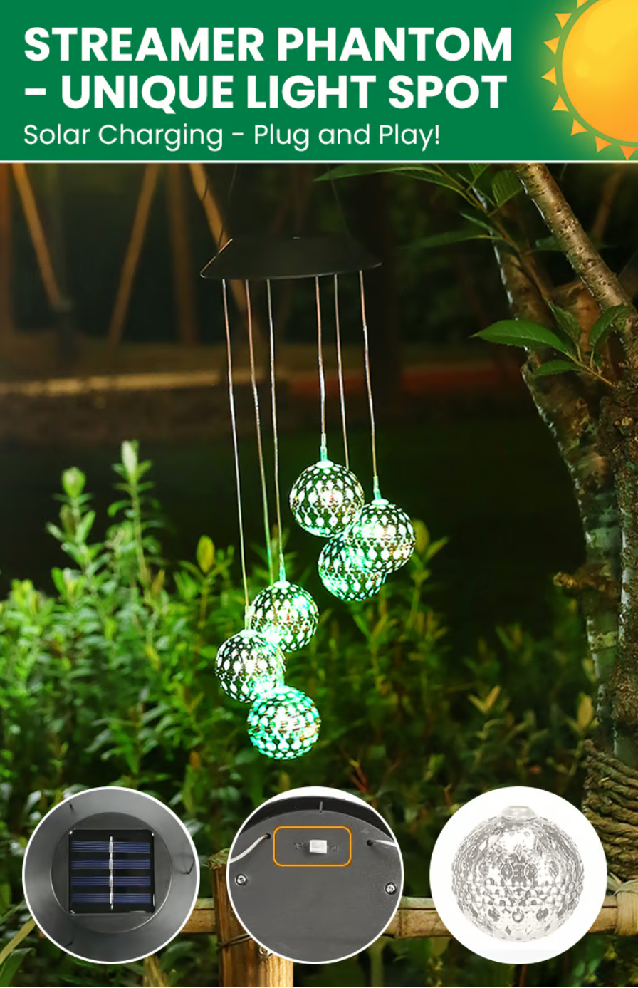 🌲Christmas Sales 49% OFF-Solar Wind Chime Outdoor Light