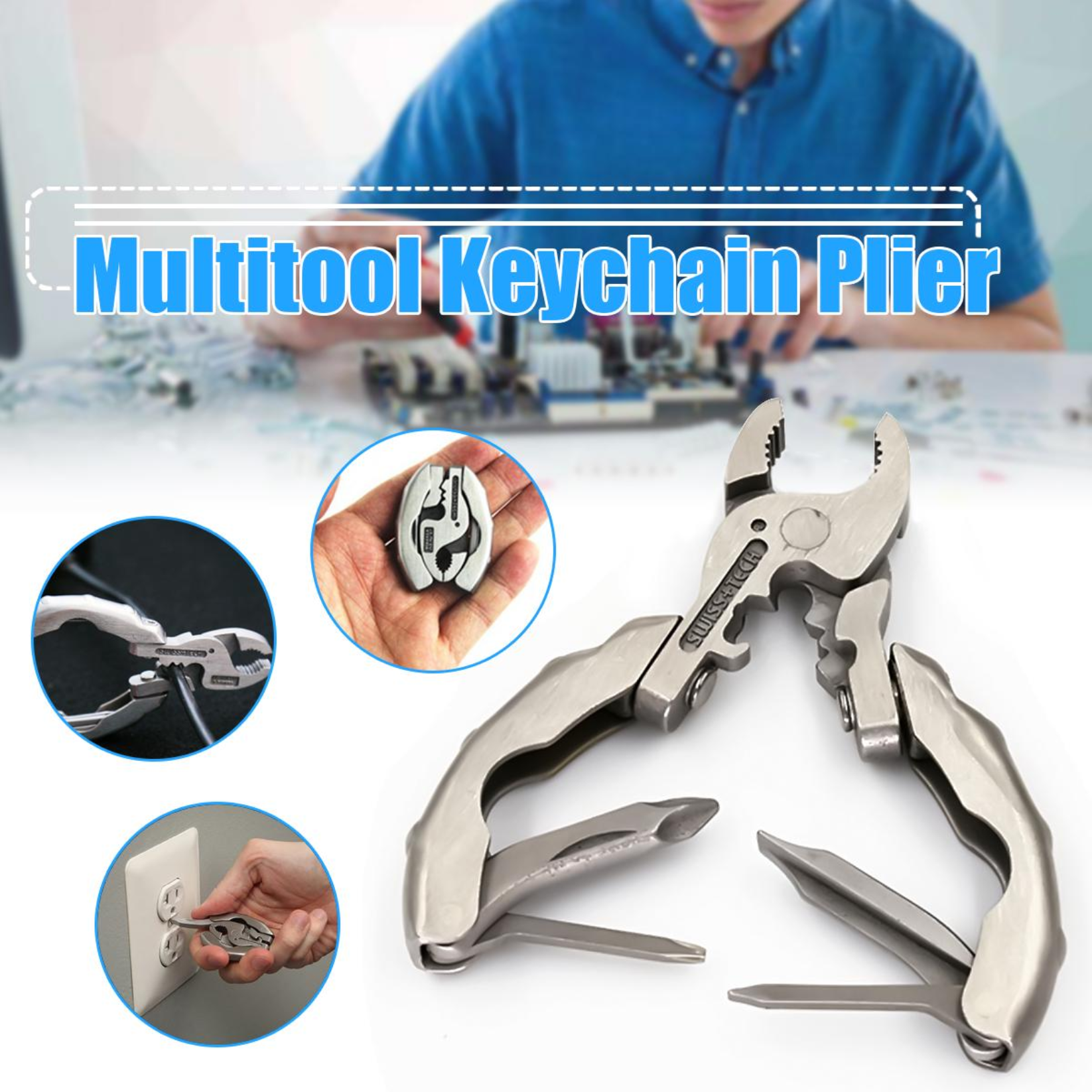(🌲Christmas Sale - 49% OFF)9 in 1 Mini Multi-function Tool Pliers Keyc ...