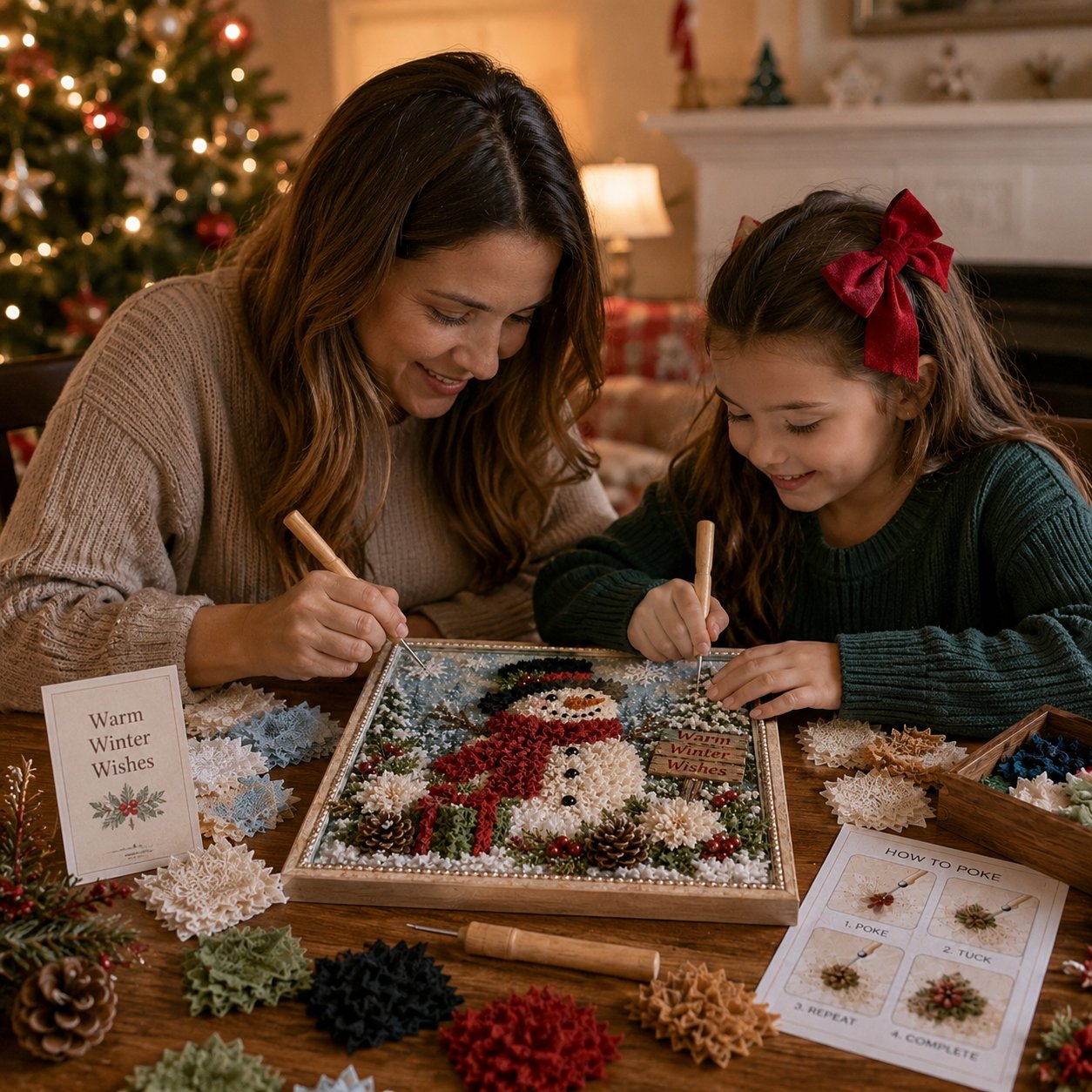 🎄 DIY 3D Fabric Poke Art Christmas Keepsake Kit – No-Sewing Holiday Craft with Display Stand ✨🎁Buy 2 Get 1 FREE — Add Any 3 Pcs To Cart🎉