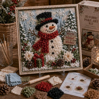 🎄 DIY 3D Fabric Poke Art Christmas Keepsake Kit – No-Sewing Holiday Craft with Display Stand ✨🎁Buy 2 Get 1 FREE — Add Any 3 Pcs To Cart🎉