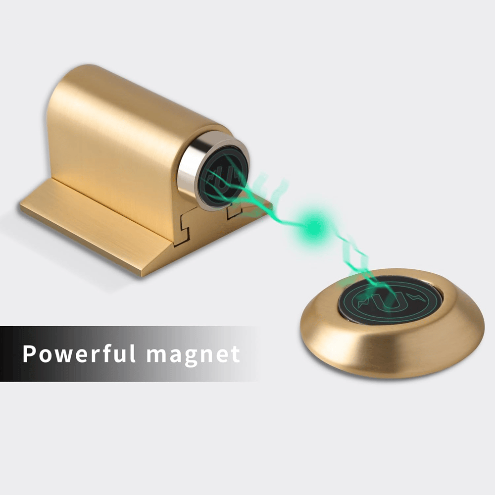 Magnetic Door Stopper: Retractable, No-Drill Holder for Hands-Free Convenience