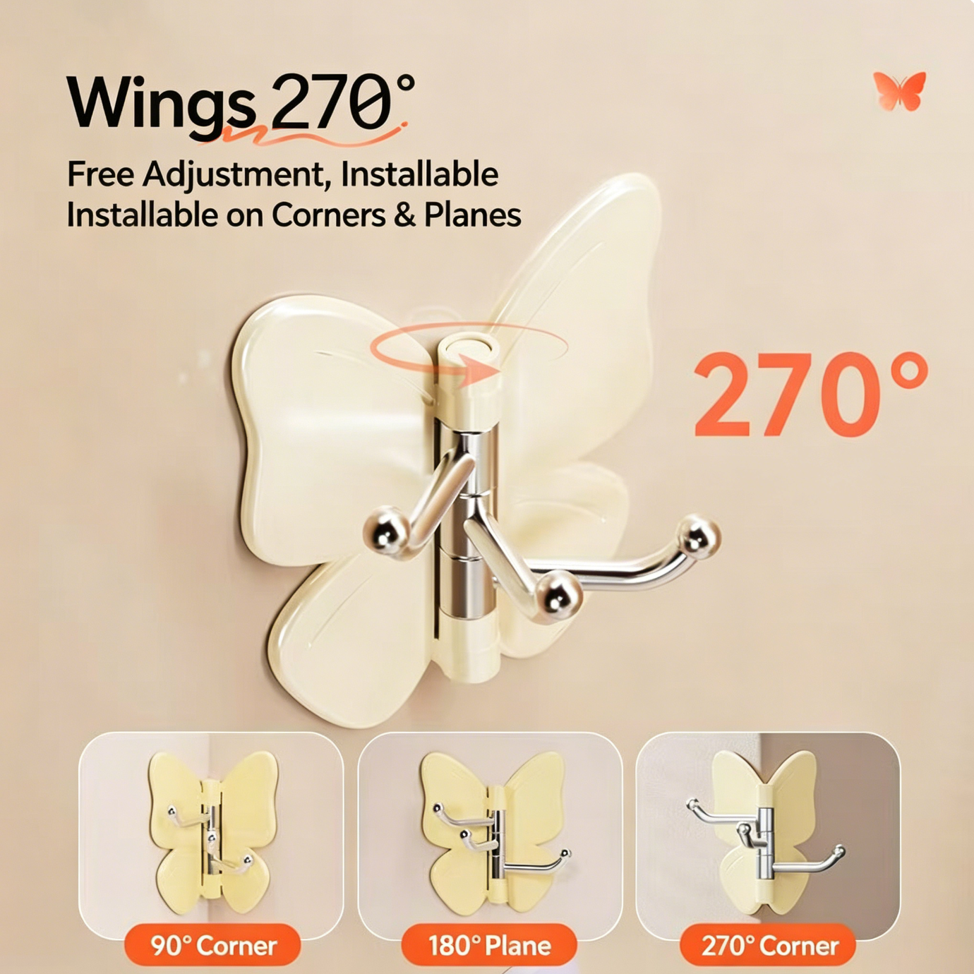 Creative Rotatable Butterfly Hook