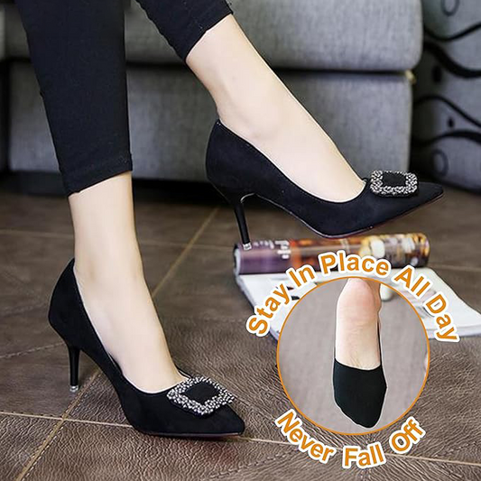 4 Pairs Invisible Summer Silicone Non-Slip Boat Socks for High Heels