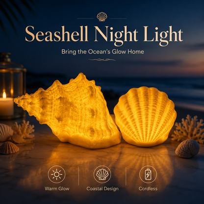 Coastal Afterglow Shell & Conch Light Set