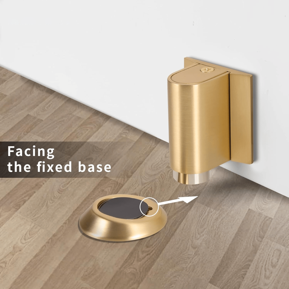 Magnetic Door Stopper: Retractable, No-Drill Holder for Hands-Free Convenience