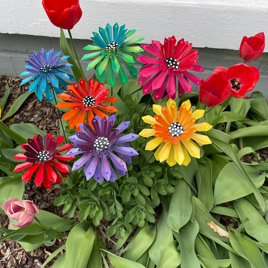 🔥Metal Flower Garden Stakes Set