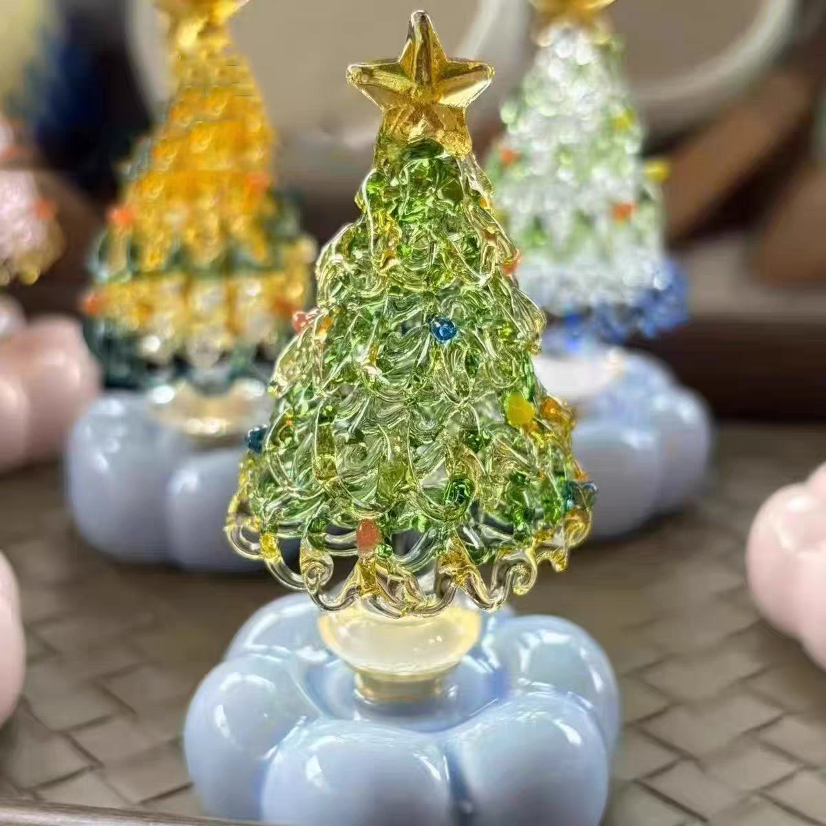 🎁Handmade Jingdezhen Glazed—Christmas Tree Decoration (Can be manually rotated)🎄✨