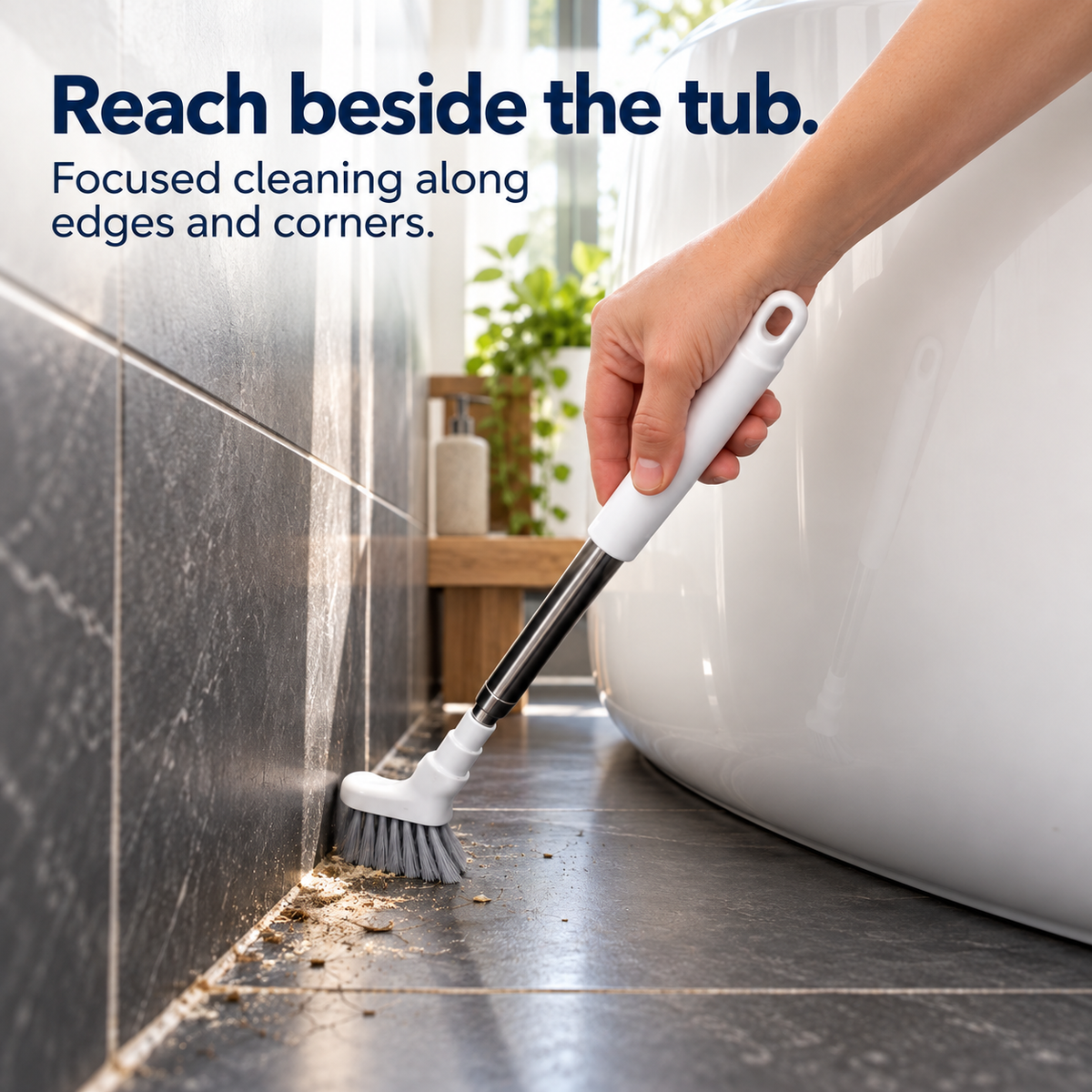 Extendable Crevice Gap Cleaning Brush