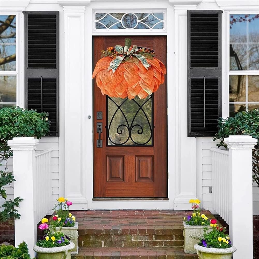 🍁Handmade Fall Pumpkin Wreath🎃