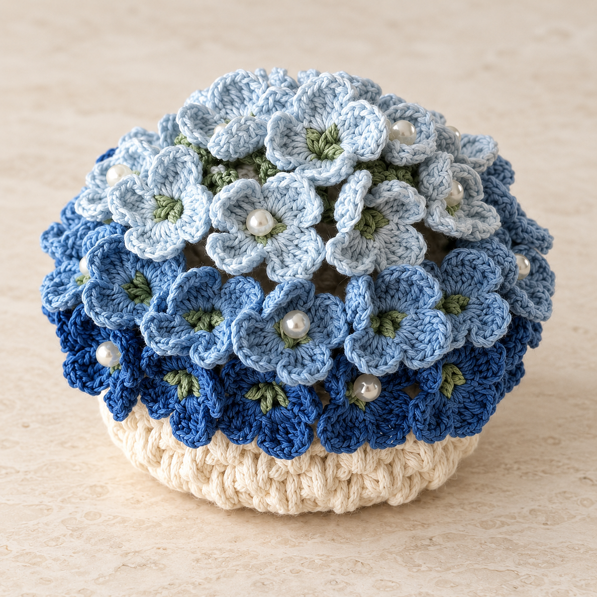 Handmade Hydrangea Crochet Coaster