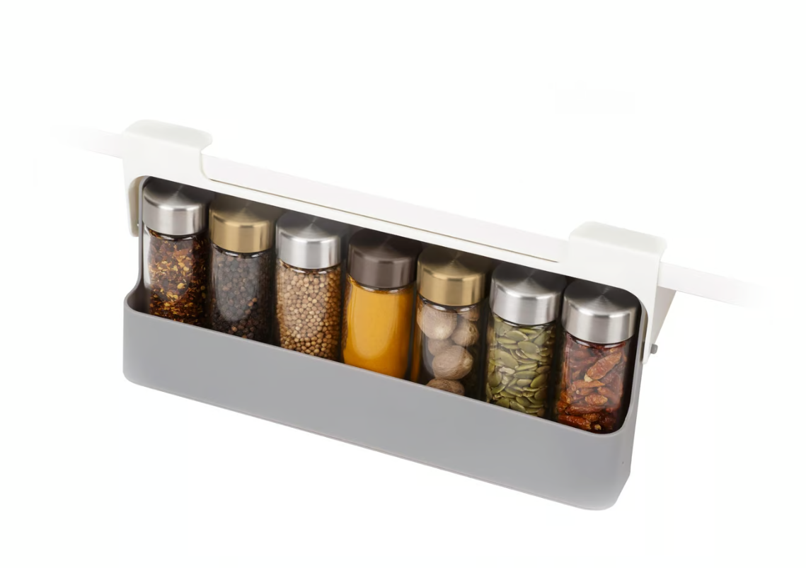 Kitchen Under-Shelf Spice Rack Organizer