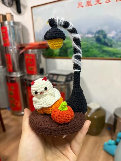 Hand-crocheted Floating Little Ghost