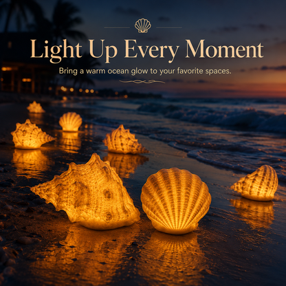 Coastal Afterglow Shell & Conch Light Set