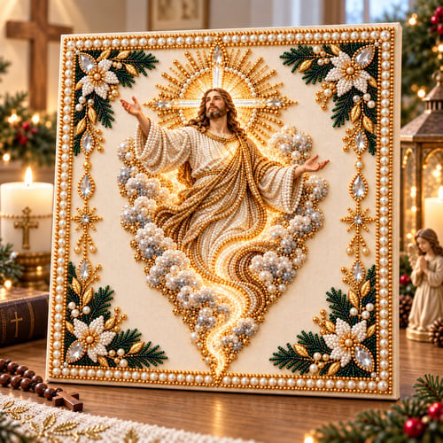 🙏✝️DIY Christian Pearl Artwork Kit🎁Buy 3 Get 1 FREE — Add Any 4 Pcs To Cart🎉