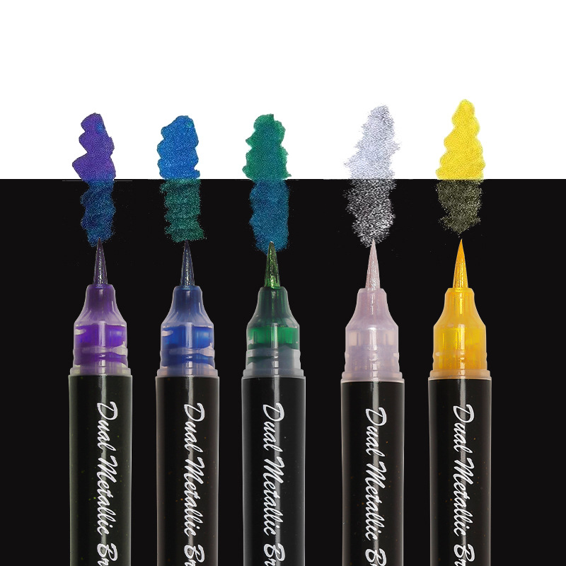 Metallic Pigment Pens with Shimmering Flow