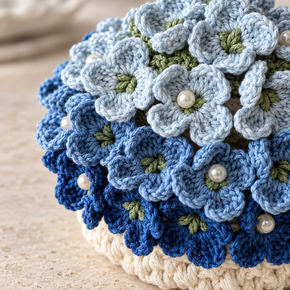 Handmade Hydrangea Crochet Coaster