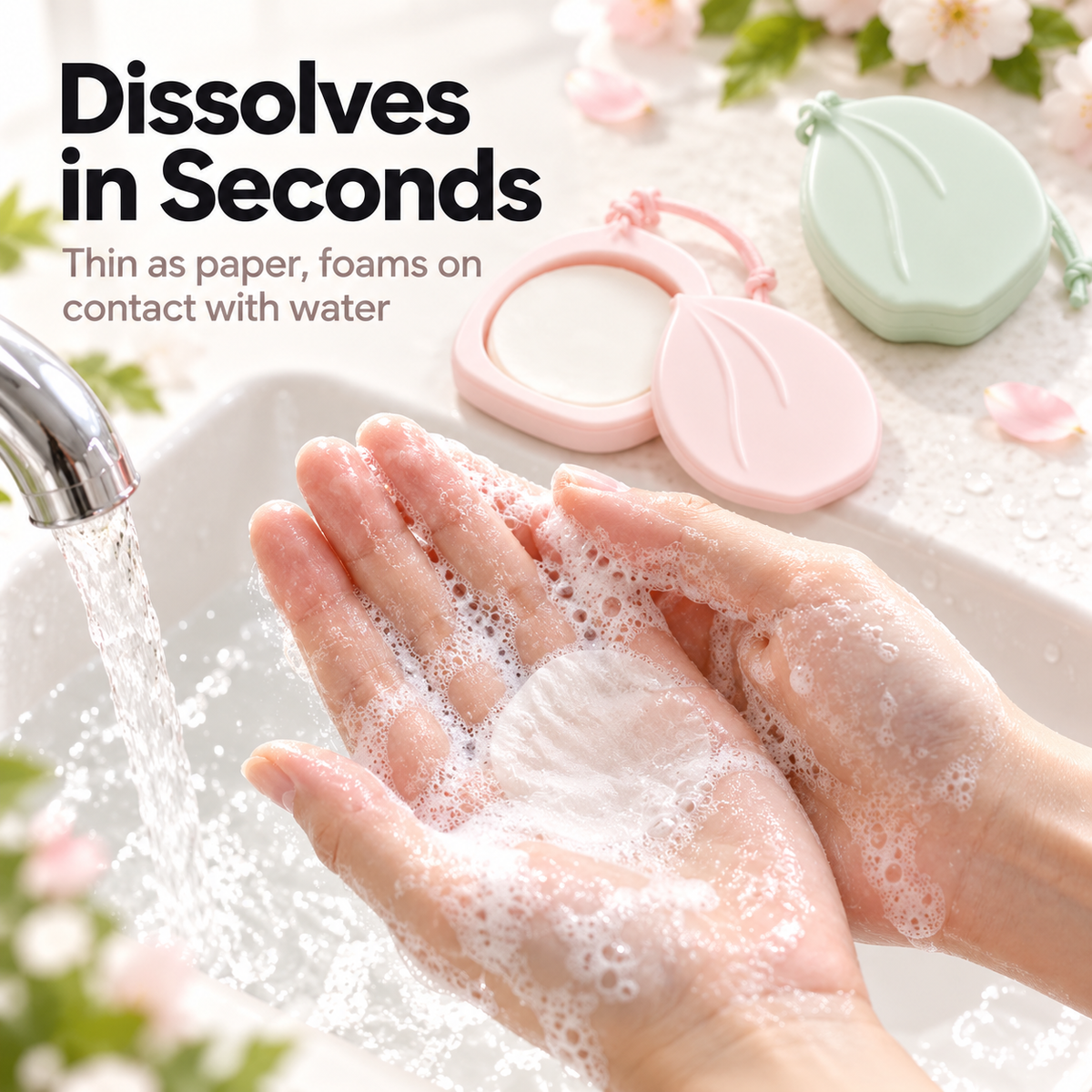 🌸 Floral Double-Layer Soap Paper Sheets