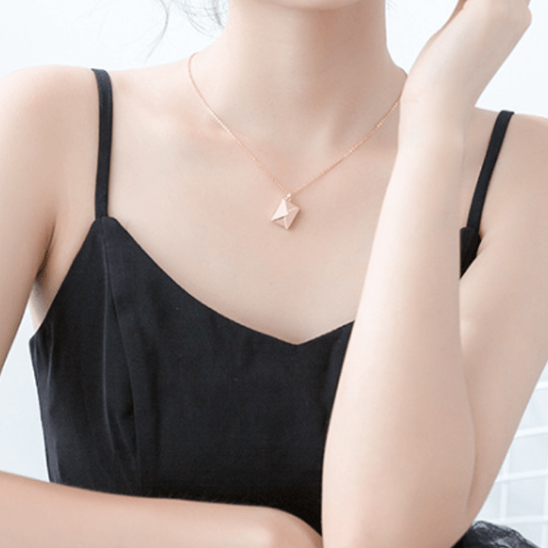 Metal Envelope Necklace