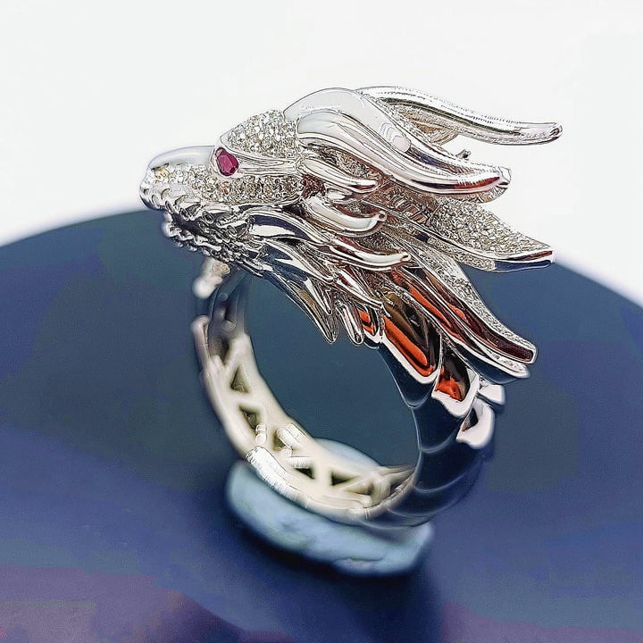 Handmade Silver Dragon Ring