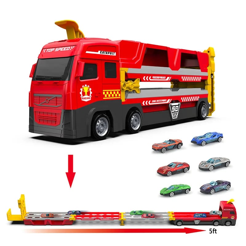 🌲Early Christmas Sale 49% OFF-Mega Hauler Truck With Ejection Race Track