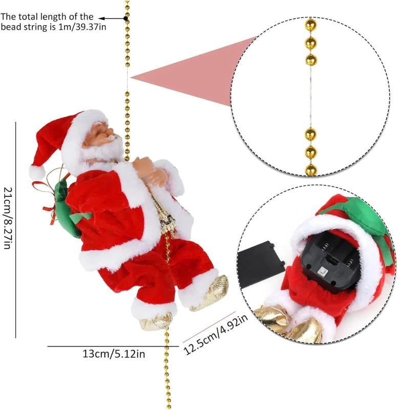 🌲Early Christmas Sale 49% OFF-Electric Climbing Santa Claus Musical Toys