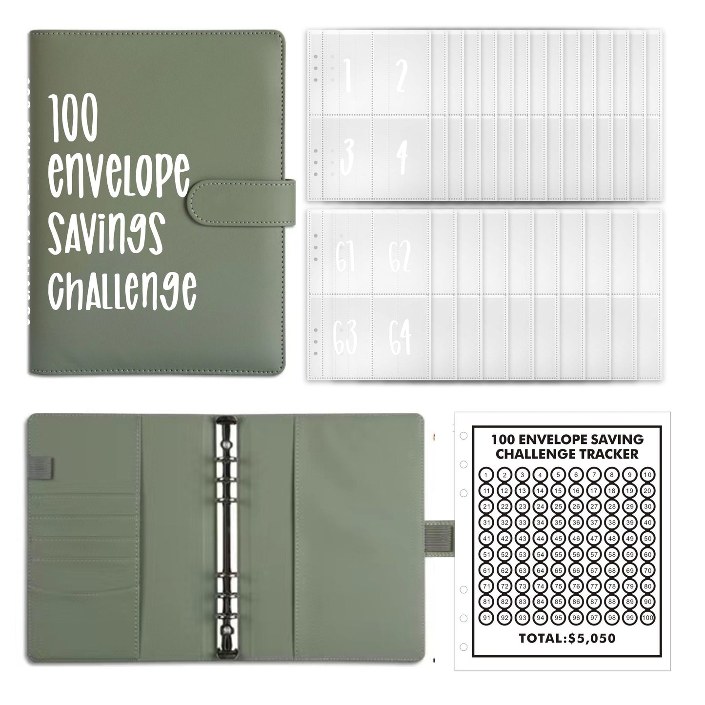 🌲Early Christmas Sale 49% OFF-✉️100 Envelope Challenge Binder | Easy And fun Way