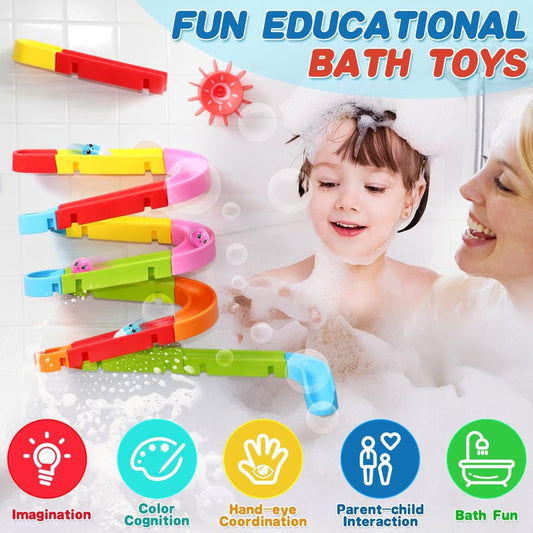 🌲Christmas Sales 49% OFF-Interactive Bathtub Slide Set Toddler Bath Toys