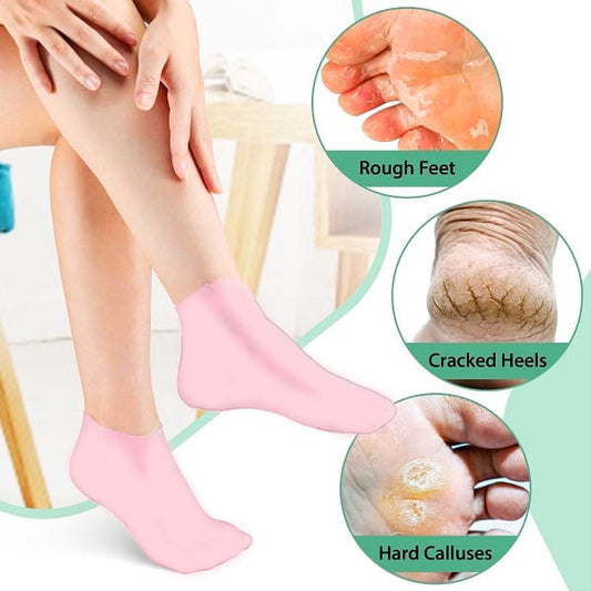 (🌲Christmas Sale - 49% OFF)Silicone Moisturizing Socks - Washable & Reusable