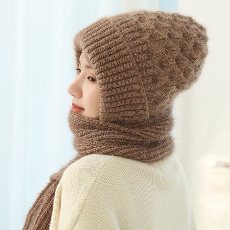 🎄Last Day 45% OFF -Winter Versatile Knitted Hooded Scarf for Women