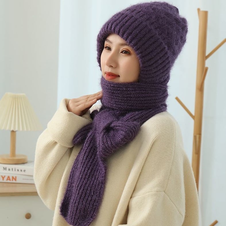 🎄Last Day 45% OFF -Winter Versatile Knitted Hooded Scarf for Women