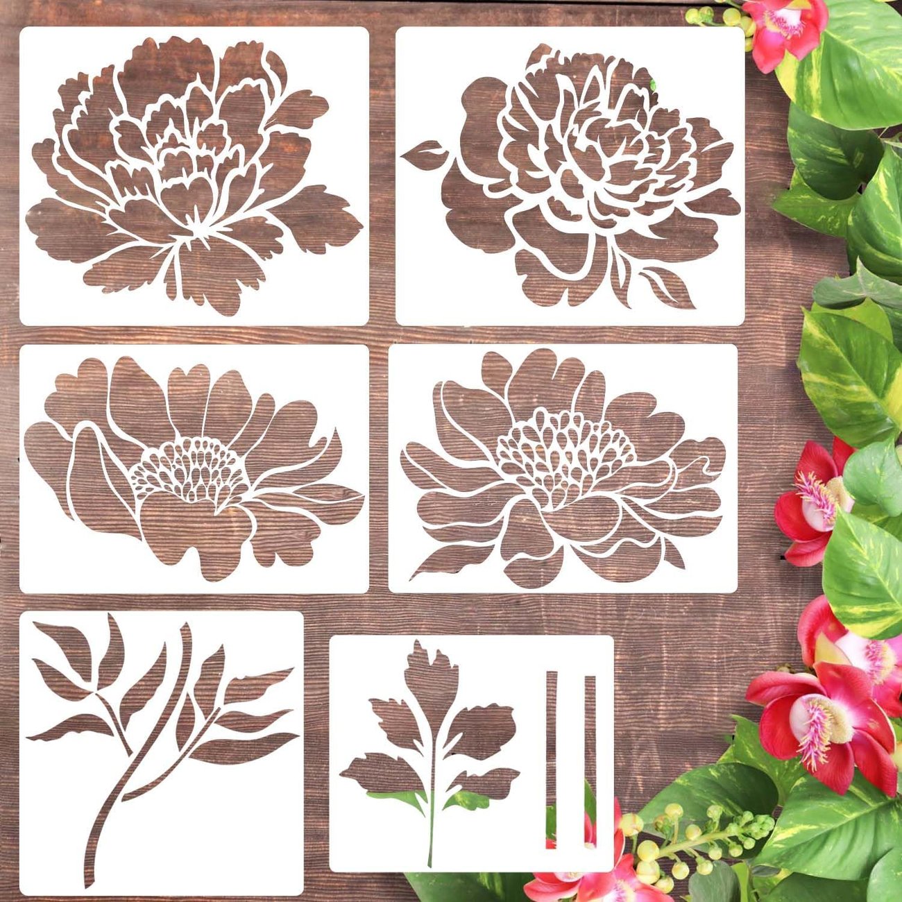 🎄Last Day Special 49% OFF- DIY Flower Stencil Colouring Set