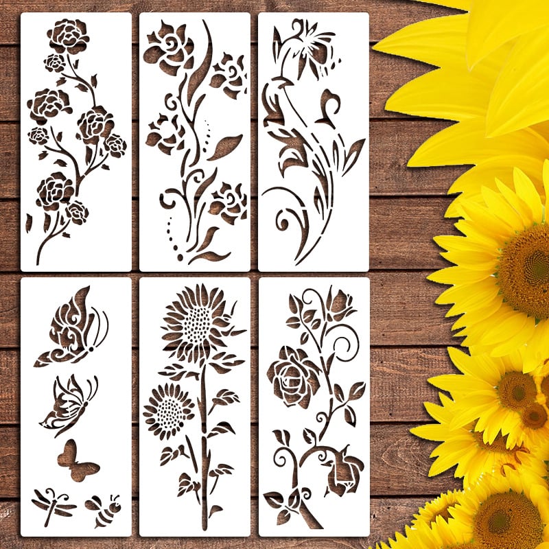 🎄Last Day Special 49% OFF- DIY Flower Stencil Colouring Set