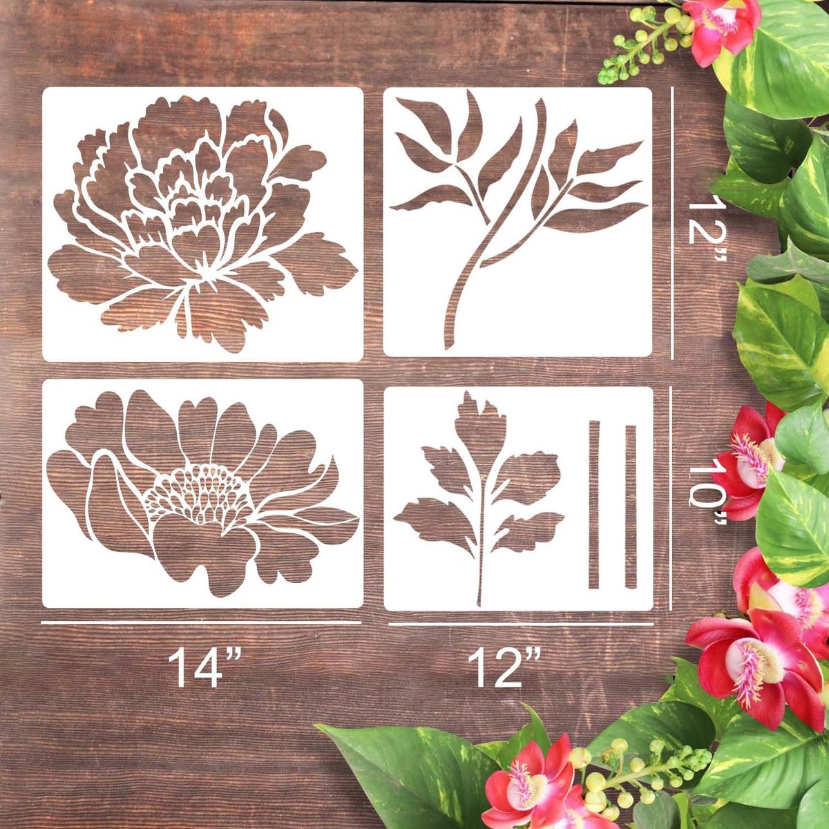 🎄Last Day Special 49% OFF- DIY Flower Stencil Colouring Set