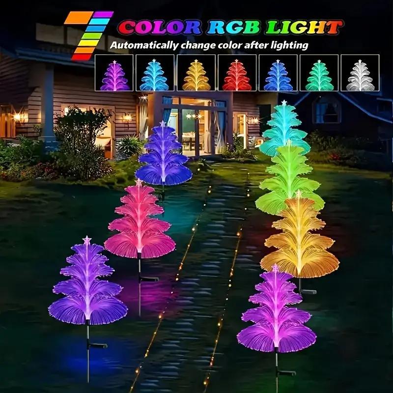 LAST DAY PROMOTION SAVE 49%🔥Seven Colors Gradient Solar Christmas Tree Lights