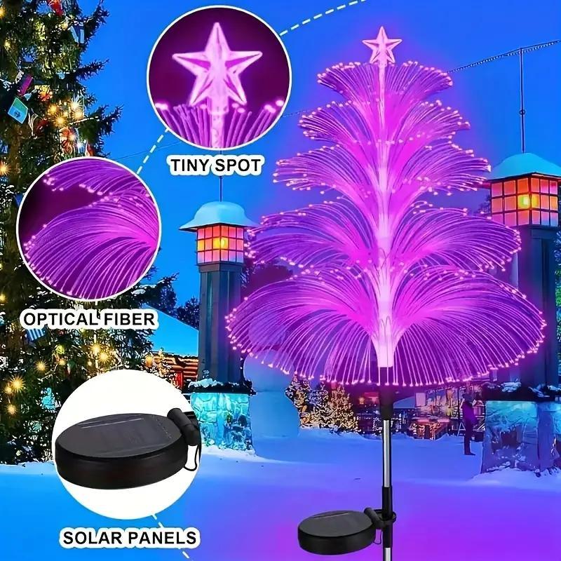 LAST DAY PROMOTION SAVE 49%🔥Seven Colors Gradient Solar Christmas Tree Lights