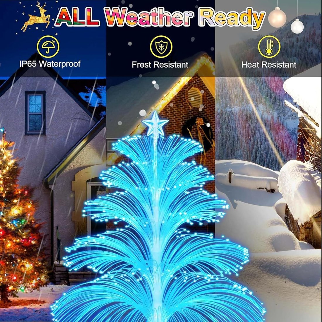 LAST DAY PROMOTION SAVE 49%🔥Seven Colors Gradient Solar Christmas Tree Lights