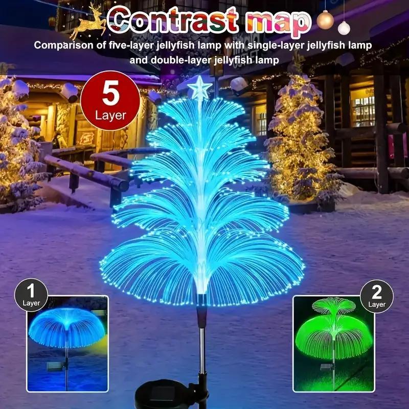 LAST DAY PROMOTION SAVE 49%🔥Seven Colors Gradient Solar Christmas Tree Lights