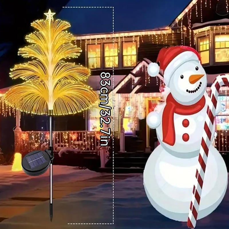 LAST DAY PROMOTION SAVE 49%🔥Seven Colors Gradient Solar Christmas Tree Lights