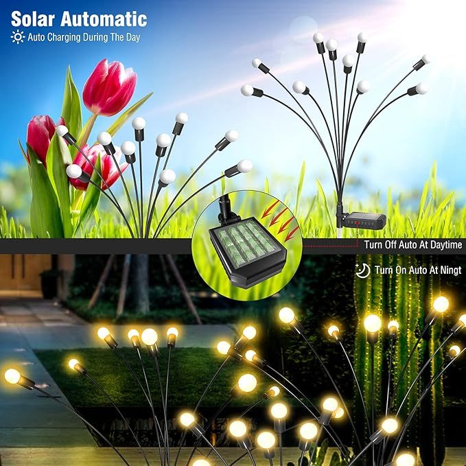 Solar Dancing Firefly Garden Lights（Six Lamp Beads）