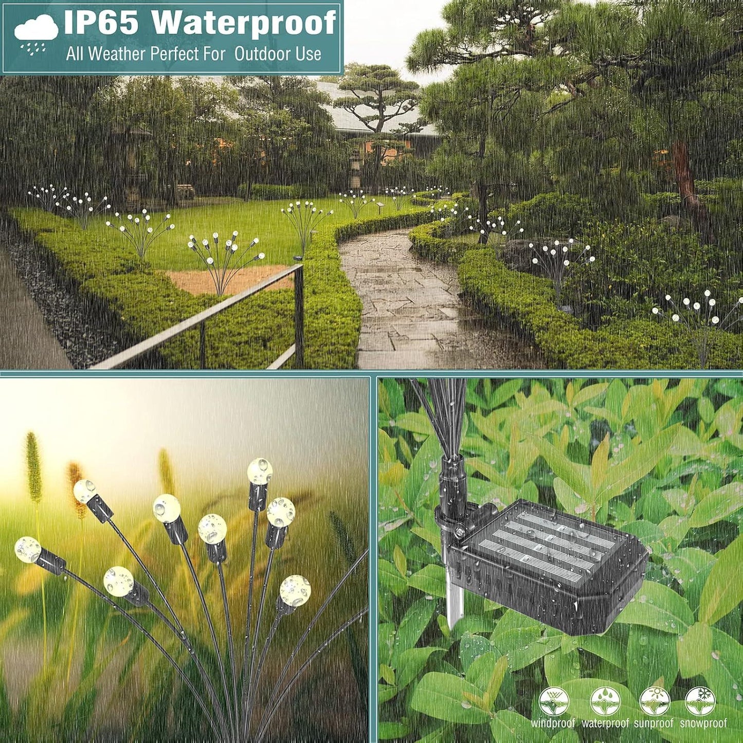 Solar Dancing Firefly Garden Lights（Six Lamp Beads）