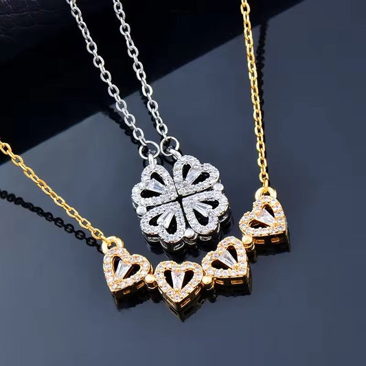 Mother's Day Special 49% OFF🎁Folding Heart Clover Necklace