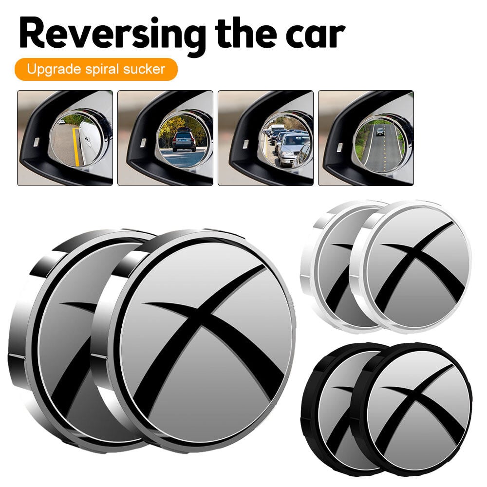 Suction Cup Car Convex Blind Spot Mirror (1 Set/2 Pcs)