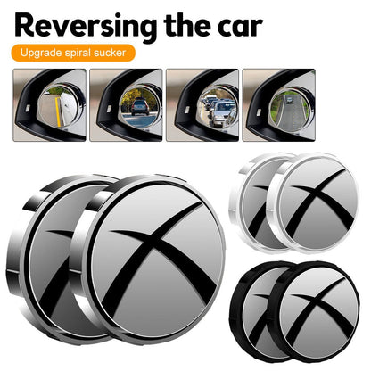 Suction Cup Car Convex Blind Spot Mirror (1 Set/2 Pcs)