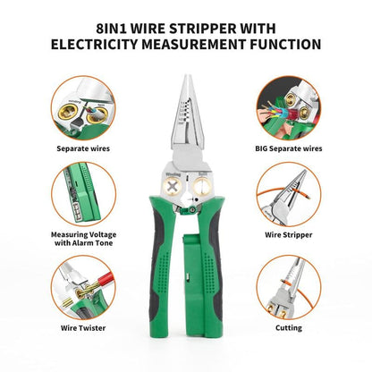 8-in-1 Multi-Function Wire Stripper With Power Measurement Function