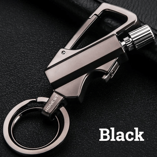 3 in 1 Waterproof Windproof Zinc Alloy Keychain Lighter
