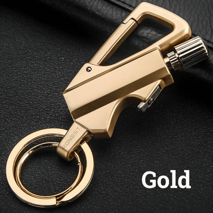 3 in 1 Waterproof Windproof Zinc Alloy Keychain Lighter