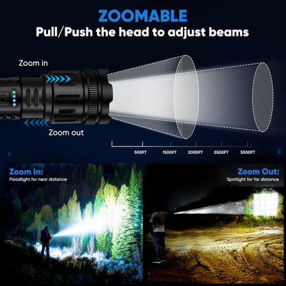 Last Day 49% OFF 🔥LED Rechargeable Tactical Laser Flashlight High Lumens🔦